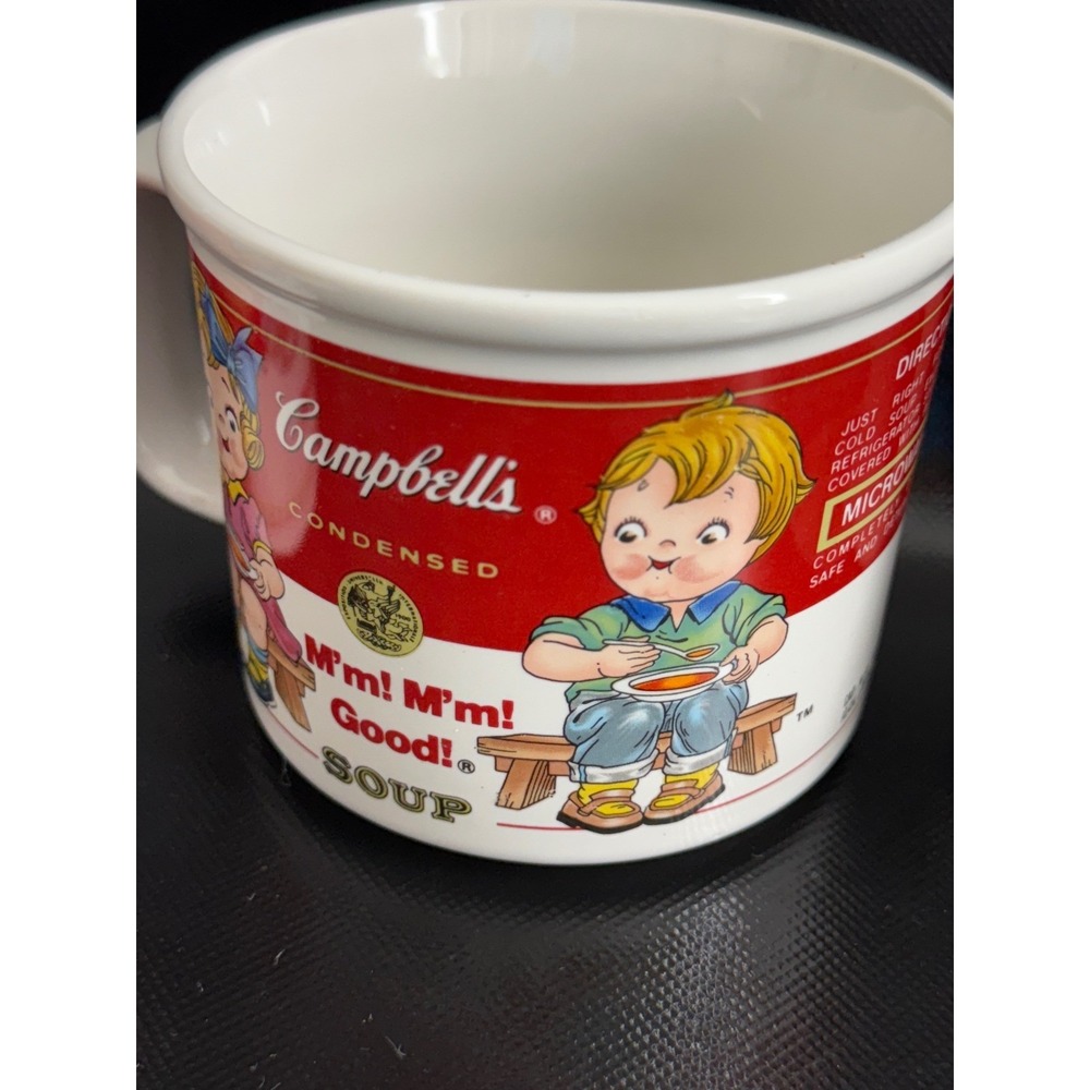 Vintage Campbell's Soup Kids M'm! M'm! Good! Ceramic Coffee Mug Cup Set of 4